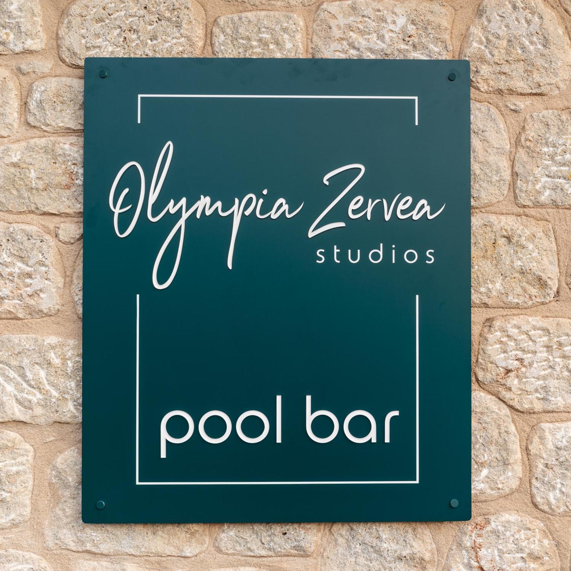 Olympia Zervea Studios With Pool - Apartment Kardhamili Exteriör bild